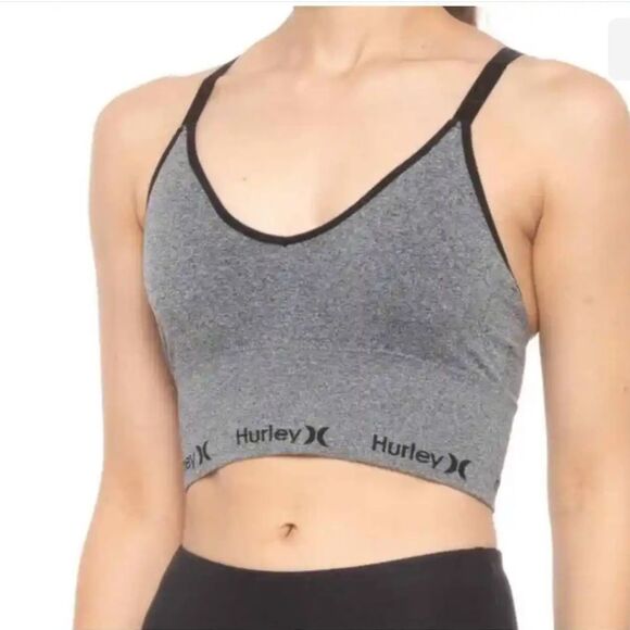 WOMENS HURLEY SEAMLESS RACERBACK SPORTS BRA TEAL GREEN AND PINK SIZE SMALL - Picture 1 of 6